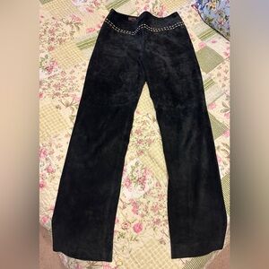 Danier Blackish Green Suede Trousers